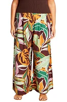 City Chic High Waist Wide Leg Pants Opulent Foligae at Nordstrom,