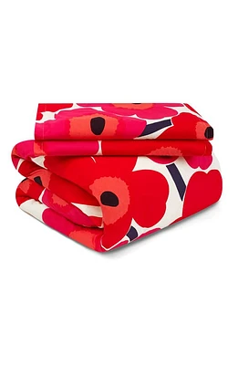 Marimekko Unikko 200 Thread Count Cotton Sheet Set in Dark Red at Nordstrom