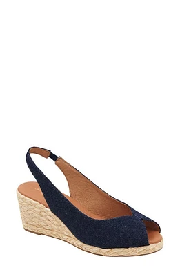 André Assous Audrey Espadrille Wedge Sandal Navy at Nordstrom,