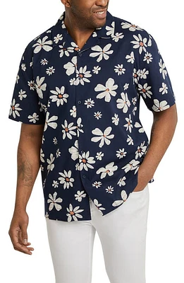 Johnny Bigg Grenada Relaxed Fit Camp Shirt Navy at Nordstrom,