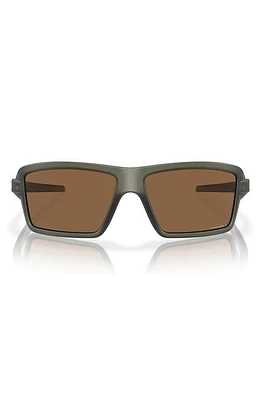 Oakley Cables 63mm Prizm Oversize Rectangular Sunglasses in Olive at Nordstrom