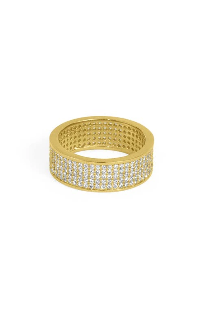 Dean Davidson Petit Pavé Thick Stacking Ring in White Topaz/Gold at Nordstrom, Size 7