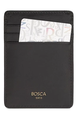 Bosca Old Leather Front Pocket Wallet in Black at Nordstrom