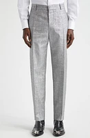 Alexander McQueen Metallic Cigarette Trousers Silver at Nordstrom, Us