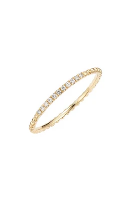 Bony Levy Diamond & 18K Gold Bead Stacking Ring in Yellow Gold/Diamond at Nordstrom, Size 6.5