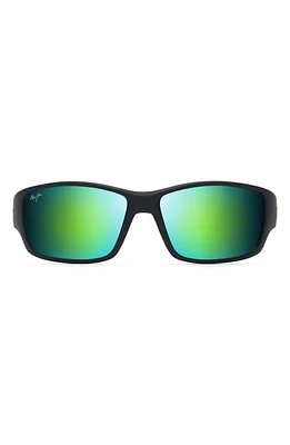 Maui Jim Local Kine 61mm Polarized Sunglasses in Black/Green/Grey at Nordstrom