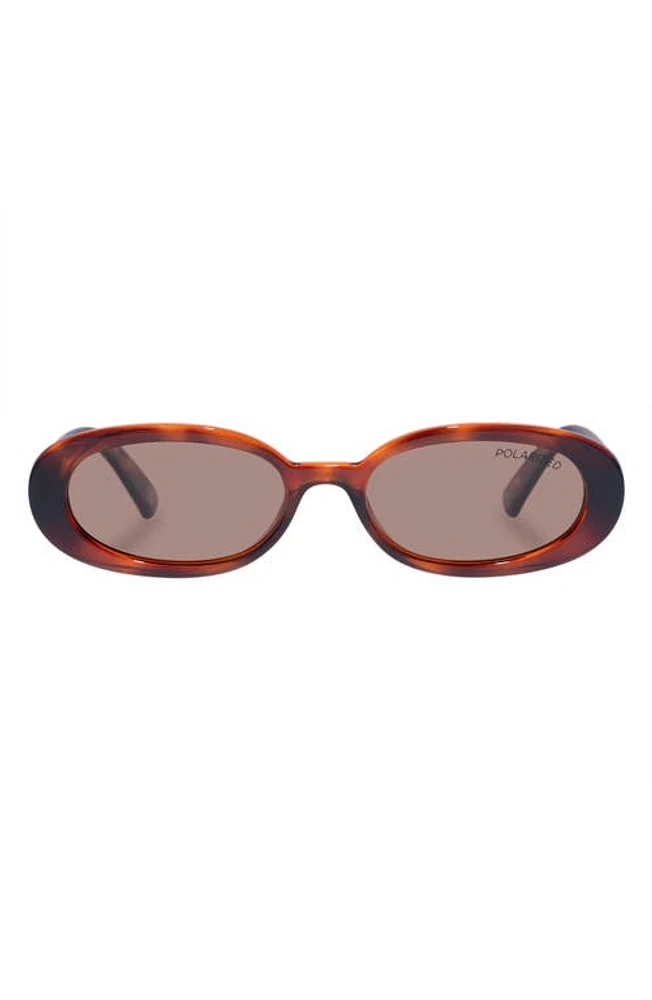 Le Specs Outta Love 51mm Oval Sunglasses in Toffee Tort at Nordstrom