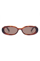 Le Specs Outta Love 51mm Oval Sunglasses in Toffee Tort at Nordstrom