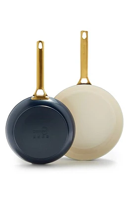 GreenPan Reserve Set of 2 Ceramic Nonstick Frying Pans in Oxford Blue at Nordstrom