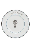 Juliska L'Amour Toujours Dinner Plate in Whitewash Black at Nordstrom