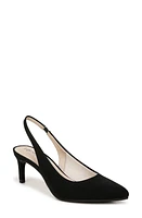 LifeStride Annalise Slingback Pointed Toe Pump - Wide Width Available Black Faux Suede at Nordstrom,