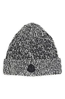 Moncler Creativo Logo Patch Wool Blend Beanie in Grey at Nordstrom