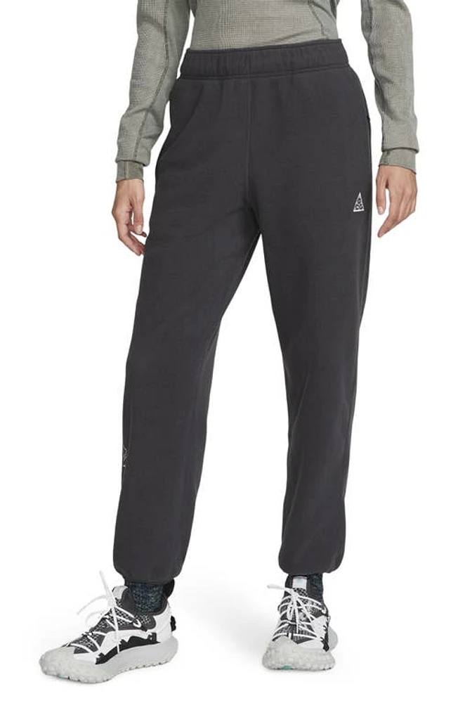 Nike ACG Polartec Wolf Tree Fleece Pants in Anthracite/Summit White at Nordstrom, Size Large