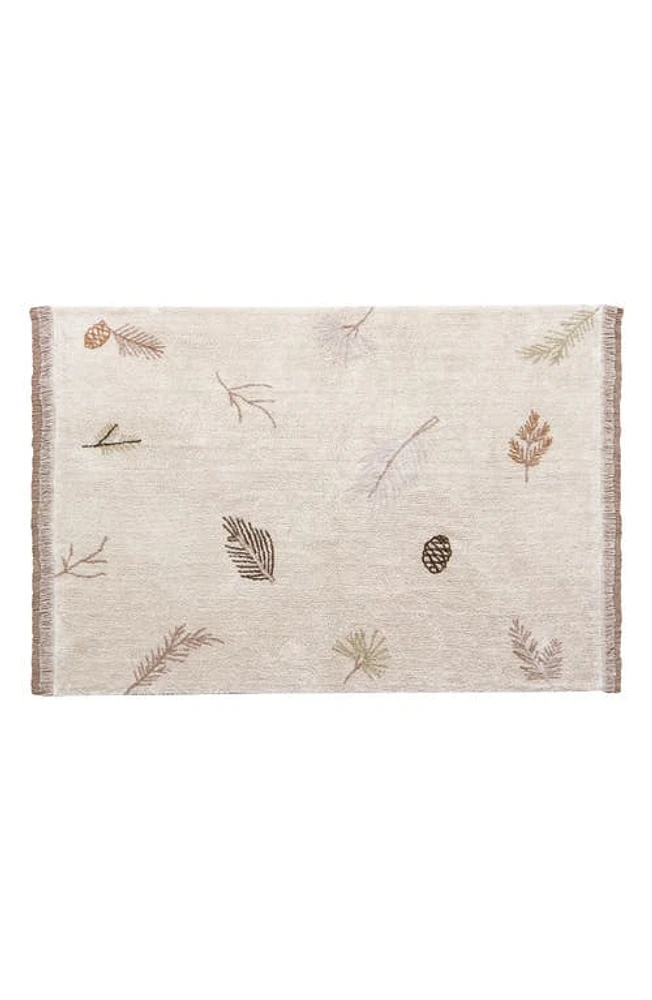 Lorena Canals Pine Forest Washable Cotton Rug in Brown Tones at Nordstrom