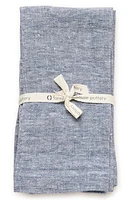 Farmhouse Pottery Set of 4 Washed Linen Napkins in Indigo at Nordstrom