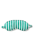 Petite Plume Stripe Mulberry Silk Sleep Mask in Green at Nordstrom