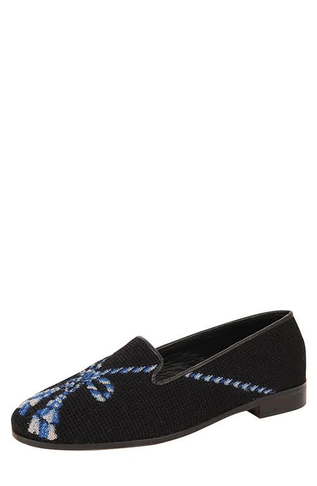 ByPaige BY PAIGE Needlepoint Tassel Flat Navy at Nordstrom,