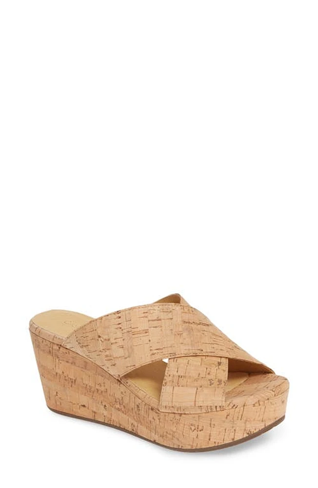 Chocolat Blu Wayland Platform Wedge Slide Sandal Cork at Nordstrom,