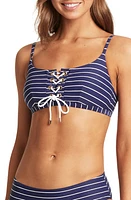 Sea Level Stripe Lace-Up Bikini Top at Nordstrom, Us