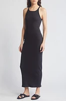 rag & bone The Essential Rib String Tank Maxi Dress Black at Nordstrom,