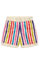 Mini Boden Kids' Stripe Crochet Knit Shorts Multi at Nordstrom,