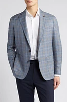 Peter Millar Andover Plaid Sport Coat Blue Pearl at Nordstrom,