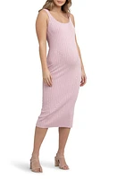 Ripe Maternity Carmen Rib Maternity Dress in Pink at Nordstrom