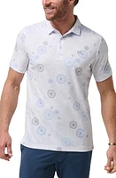 TravisMathew Caught Inside Medallion Print Polo White at Nordstrom,