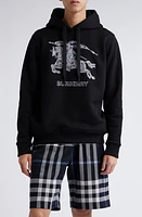 burberry Embroidered EKD Cotton Hoodie Black at Nordstrom,