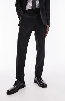 Topman Slim Tux Pants Black at Nordstrom, X