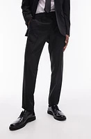 Topman Slim Tux Pants Black at Nordstrom, X