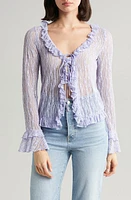 ASTR the Label Lace Front Tie Bed Jacket at Nordstrom,