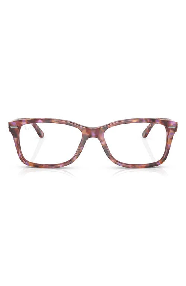 Ray-Ban 50mm Square Optical Glasses in Purple at Nordstrom