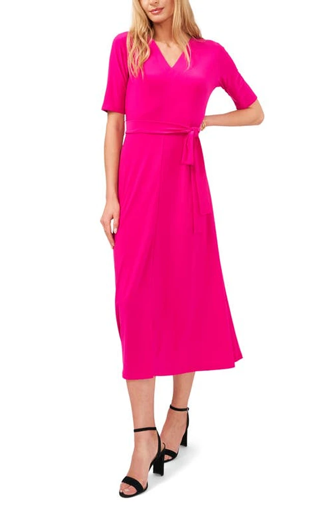 Chaus Tie Waist Midi Dress at Nordstrom,