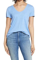 caslon(r) U-Neck T-Shirt in Blue Cornflower at Nordstrom, Size Small