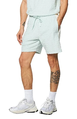 Sergio Tacchini Livata Monogram Terry Cloth Shorts Surf Spray at Nordstrom,