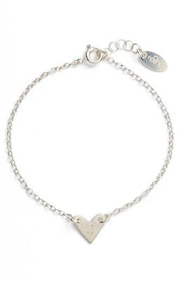 Nashelle Initial Heart Bracelet in Silver-J at Nordstrom