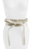 Ada Classic Wrap Belt in Silver Shimmer at Nordstrom