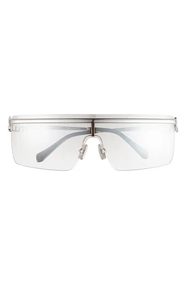 Miu Miu 50mm Shield Sunglasses in Silver at Nordstrom