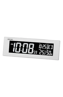 Seiko Color Changing Everything LED Clock in White at Nordstrom