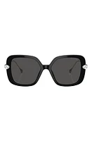 Swarovski 56mm Square Sunglasses in Black at Nordstrom