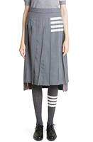 Thom Browne Drop Back Pleated Wool Skirt at Nordstrom, Us