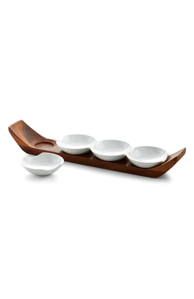 Nambé Quatro Snack & Serve Tray in White at Nordstrom