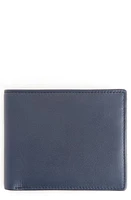 ROYCE New York RFID Leather Bifold Wallet in Navy Blue /Burnt Orange at Nordstrom