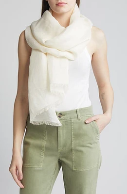 Faherty Signature Linen & Modal Scarf in Oatmeal at Nordstrom