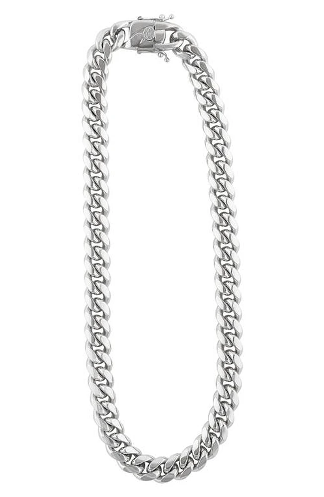 SHYMI Tori Cuban Chain Choker Necklace in Silver at Nordstrom, Size 15