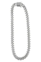 SHYMI Tori Cuban Chain Choker Necklace in Silver at Nordstrom, Size 15