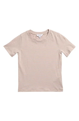 Reiss Kids' Bois Jr. Stripe Cotton T-Shirt Oatmeal/White at Nordstrom,