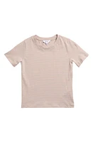 Reiss Kids' Bois Jr. Stripe Cotton T-Shirt Oatmeal/White at Nordstrom,