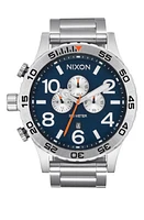 Nixon 51-30 Chronograph Bracelet Watch, 51mm in Silver /Midnight at Nordstrom